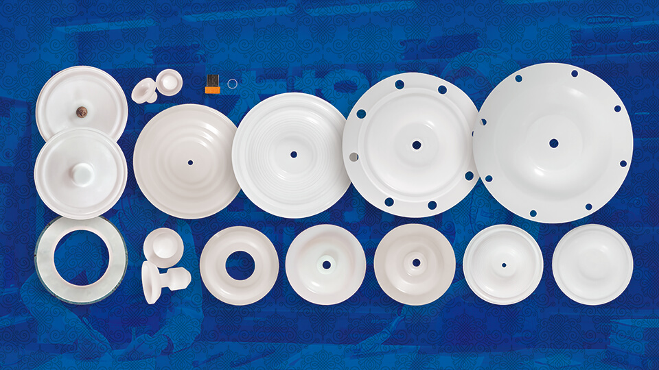 氣動泵隔膜膜片或計量泵膜片產(chǎn)品全家福